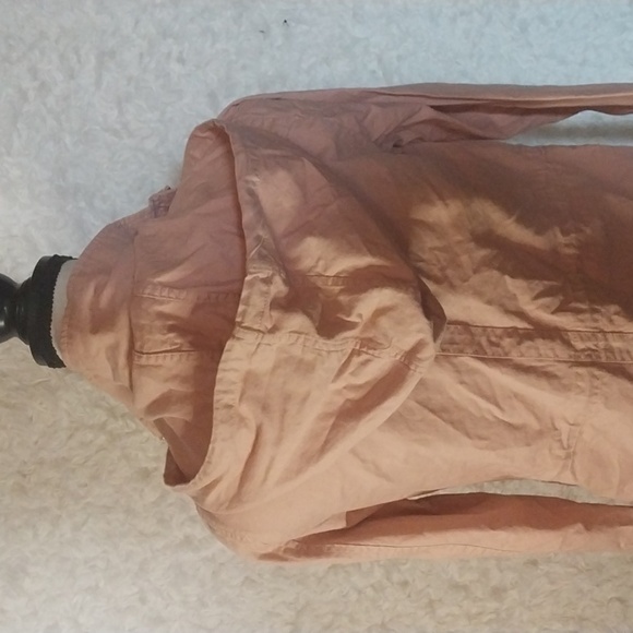 41 Hawthorn Pink Utility Jacket 100% Cotton Zip Snap Closure Pockets Hood Size S - Picture 5 of 8